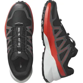 Salomon Trailrunningschuh SALOMON "SPEEDCROSS PEAK", Herren, Gr. 47, schwarz, asphalt, fiery rot, Synthetik, Textil, Schuhe