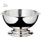 Edzard 2er Set Champagnerkühler Cara, Edelstahl hochglanzpoliert, Ø 40 cm, Höhe 21 cm