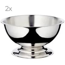 Edzard 2er Set Champagnerkühler Cara, Edelstahl hochglanzpoliert, Ø 40 cm, Höhe 21 cm