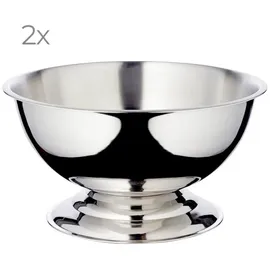 Edzard 2er Set Champagnerkühler Cara, Edelstahl hochglanzpoliert, Ø 40 cm, Höhe 21 cm