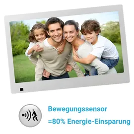 Xoro CPF 10B1 Digitaler Bilderrahmen mit WLAN SD Kartenleser, USB, Bewegungssensor, 1280x800 Auflösung, 16:10 Format, App-Steuerung