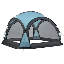 [pro.tec]® Kuppelpavillon Grästorp 3,45 x 3,45 m Hellblau