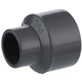 Mega Group PVC Reduziermuffe 125/110 x 63 mm Klebestutzen/Klebemuffe x Klebemuffe 16 bar, grau