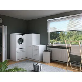 laundreezy Mehrzweckschrank-Set 150 x 162 x 68 cm Weiß