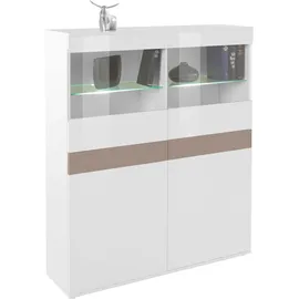 borchardt Möbel Vitrine Florenz 0 x 0 x 125 cm Weiß