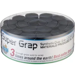 Yonex Overgrip Wet Super Grap 0.6mm (Komfort/glatt/leicht haftend) schwarz 36er Box