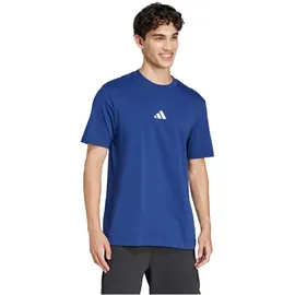 adidas Essentials Small Logo Single Jersey T-Shirt dunkelblau/weiß 3XL