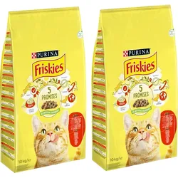 PURINA Friskies Katzenfutter mit Rind- und Hühnermix mit Gemüse 2x10kg (Rabatt für Stammkunden 3%)