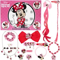 Get Trend Disney Minnie Mouse Adventskalender 2025 Mädchen, mit Haarschmuck & Schmuck, Weihnachts Countdown Kalender, 24 Überraschungen, Geschenk Idee (Rosa Minnie Mouse)