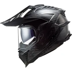 LS2 MX701 Explorer Carbon Solid, Endurohelm - Schwarz - 3XL