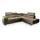 masseno Ecksofa Velours 4-Sitzer Beige