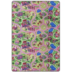 Kinderteppich "SWEET CITY, Made in Belgium", bunt, B:200cm H:5mm L:300cm, Polyamid, PRIMAFLOR-IDEEN IN TEXTIL, Teppiche, Straßen-Spiel-Teppich, Straßenbreite ca. 9 cm, Kinderzimmer