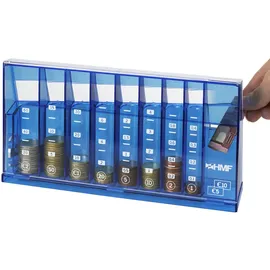 HMF 4710-05 Münzsortierer Euro Spardose 24 x 5 x 12 cm, Blau