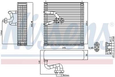 Nissens Verdampfer, Klimaanlage [Hersteller-Nr. 92384] für Opel, Chevrolet, Saab