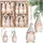 Brubaker Christbaumschmuck 12x Weihnachtsanhänger Wichtel - 8 cm Baumschmuck aus Holz - Gnom (12-tlg), Zwerge mit Bart und großer Nase - Holzanhänger Weihnachtsbaumschmuck grau