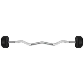 HMS GSL-40 Curlhantel Curlstange 40 kg gummibeschichtet schwarz/grau