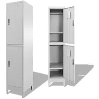 VidaXL Schließfachschrank mit 2 Fächern 38x45x180 cm