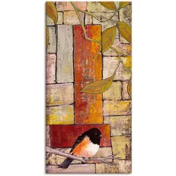 Artland Wandbild »Vogel auf einem Ast I«, Vögel, (1 St.), als Leinwandbild in verschied. Größen Artland Farbe Bild(er): orange
