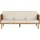 Beliani Gartensofa 3-Sitzer 200 x 80 x 75 cm Hellbraun
