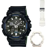 G-SHOCK Casio G-SHOCK Original GA-100 SET Herrenuhr Casio-GA-100B-Set076 - Schwarz/Schwarz