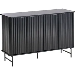 Sideboard mit 4 Türen GLASTONBURY Schwarz