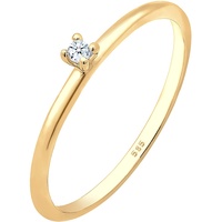 Elli DIAMORE Ring Damen Verlobung Solitär Diamant (0.015 ct.) 585 Gelbgold