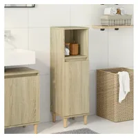 VidaXL Badschrank Sonoma-Eiche 30x30x100 cm Holzwerkstoff