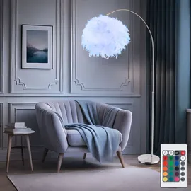 GLOBO Bogenleuchte 8,5W silber/weiß