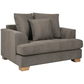 Soho Sessel Franka Webstoff 136 x 87 x 103 cm Braun mit Kissen