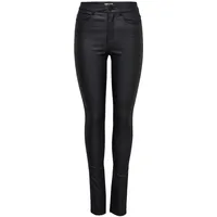 Only Damen Beschichtete Skinny Fit Jeans | Schwarz | (40)