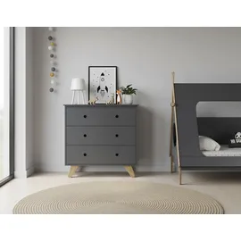 Möbilia Dolidoo 95 x 90 x 50 cm Grau / Natur