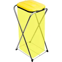 BigDean Müllsackständer EasyFix GELB 120L - Müllbeutelhalter mit Gitterboden - Müllsackhalter Metall Mülltütenhalter Gelber Sack Ständer - Gelb