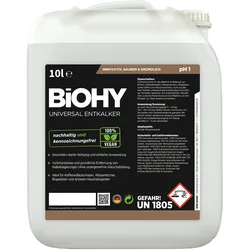 BiOHY Universal Entkalker (10l Kanister) | Konzentrat für 20 Entkalkungsvorgänge pro Flasche | Kompatibel mit allen Kaffeevollautomaten