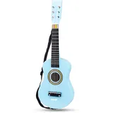 woet New Classic Toys - 10342 - Musikinstrument - Spielzeug Holzgitarre - Blau