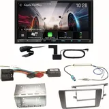 Kenwood DMX8021DABS Android Auto CarPlay Einbauset für Skoda Octavia 2 Yeti 5L