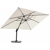 RS Trade Rechteckschirm RS Trade Sonnenschirm 3m x 4m, Aluminium; UV-Schutz; inkl. Regencover braun