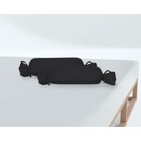 Nackenrollenbezug Michi, Biberna (2 Stück), Jersey (1 Pack mit 2 Stück), dichte, feinfädige Single-Qualität schwarz