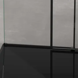 Mai&Mai Ravenna12K Duschkabine mit Schiebetür 90 x 100 cm Schwarz Sicherheitsglas