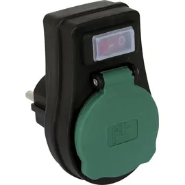 REV Ritter Adapter mit Schalter IP44 schwarz/grün