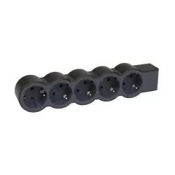 Legrand 694578 Flache Steckdosenleiste 5x Steckdose, ohne Kabel Kabel Farbe: Schwarz