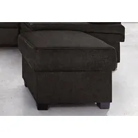 sit&more Polsterhocker Pisa mit Stauraum 58 x 45 x 58 cm Schwarz