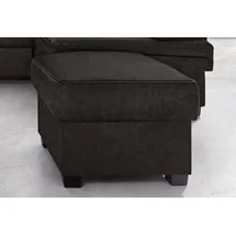 sit&more Polsterhocker Pisa mit Stauraum 58 x 45 x 58 cm Schwarz