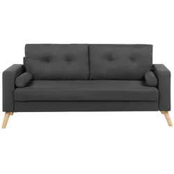 2-Sitzer Sofa Polsterbezug dunkelgrau KALMAR