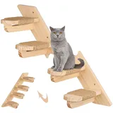 Kletterwand Katzen Katzentreppe Wand 2er-Set mit Sisal für Kratzen