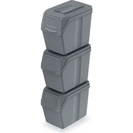 Prosperplast Sortibox 3x20 l Grau