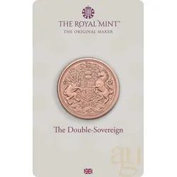 2 Pfund Goldmünze Double Memorial Sovereign King Charles 2022 in Blister