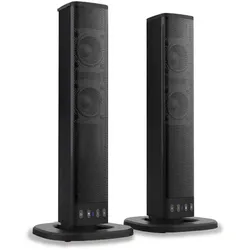 XORO HSB 55 2in1-Bluetooth-Soundbar 4x5W Leistung kompaktes Design als Separate Stereo-Lautsprecher / Soundbar verwendbar TWS Technologie 4000mAh Akku
