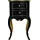 Casa Padrino Barock Kommode mit 2 Schubladen Schwarz / Gelb / Gold H 70 cm, B 38 cm - - Nachttisch Konsole - Nachtschrank