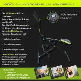 Gymform Gymform® Fitnessgerät für Zuhause klappbar - Trainingsgerät Ab Booster Plus