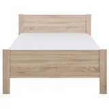 Priess Bett PRIESS "Husum Schlafzimmer Jugendzimmer Rahmenbett", braun (struktureichefarben hell), B:150cm H:85cm L:208cm, Betten, Jugendbett Bettgestell, mit Komforthöhe verschiedene Ausführungen hochwertige Premium Qualität